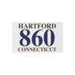 Hartford 860 Connecticut Outdoor Rug 860 Hartford Collection. Inspired by the Connecticut flag and the 860! Show off for your pride for Connecticut and Hartford!   Proceeds of this collection go to help build Finding Connecticut’s website and brand. • Free USA shipping   Click here to go to our home page 