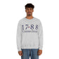 1788 Connecticut American Flag Unisex Heavy Blend™ Crewneck Sweatshirt