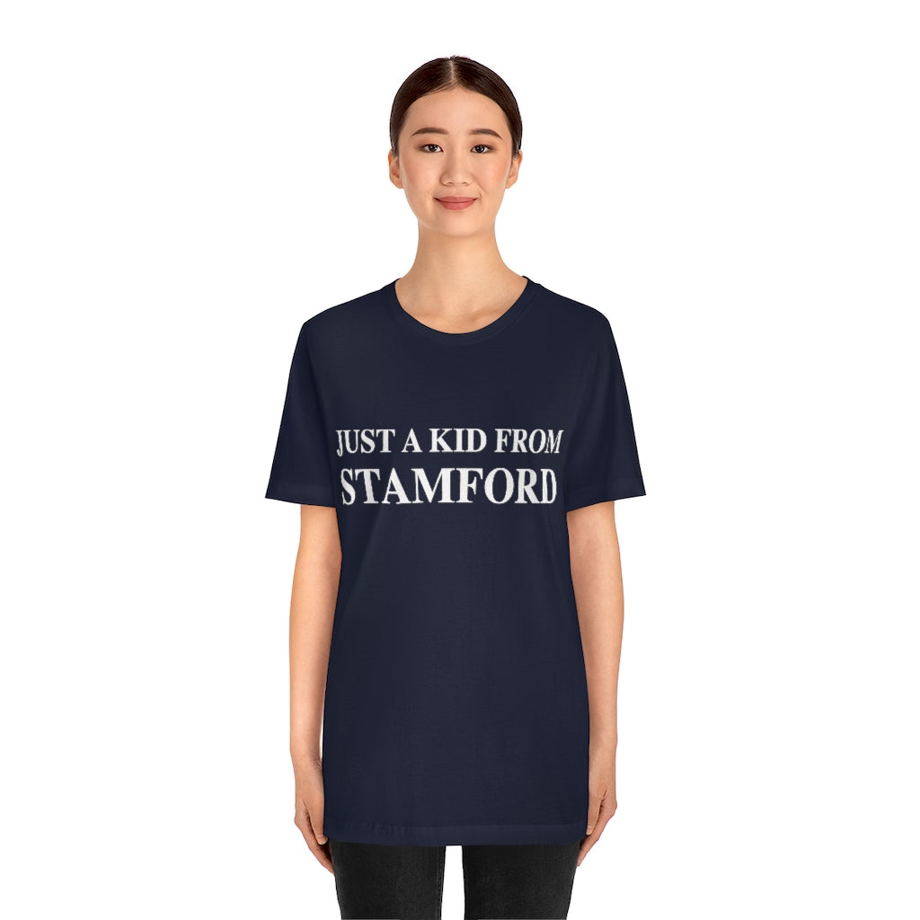 just a kid from stamford tee shirt