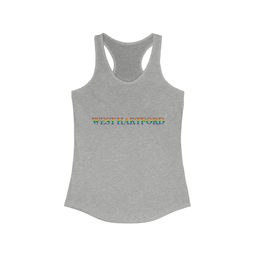 West Hartford Rainbow tank top.  West Hartford Connecticut tee shirts, hoodies sweatshirts, mugs, other apparel, home gifts, and souvenirs.  10% of the Proceeds of this collection will be donated to a Connecticut LGBTQ organization. Free USA shipping. 