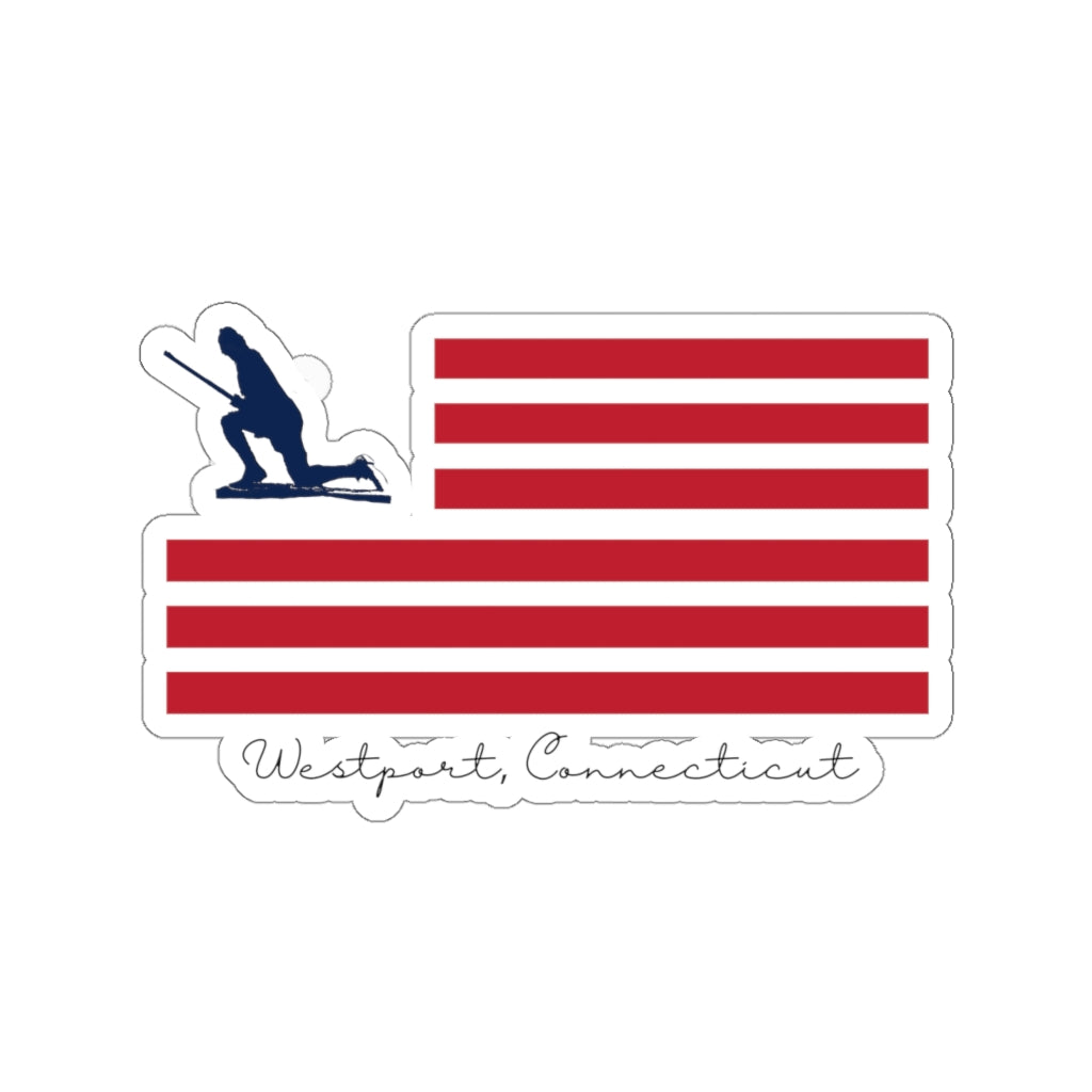 Minuteman Flag Kiss-Cut Stickers