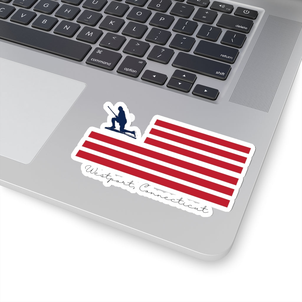 Minuteman Flag Kiss-Cut Stickers