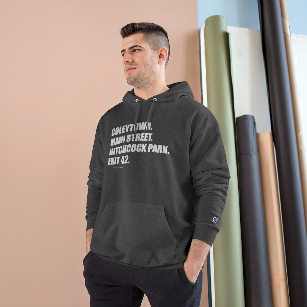 Coleytown. Main Street. Hitchcock Park. Exit 42. Unisex Sponge Fleece Pullover Hoodie  How do you say Westport without saying Westport? Westport, Connecticut is filled with unique aspects. Each providing different elements that make up the town from historic to modern traditions.   Proceeds of this collection goes to help build Finding Westport and Finding Connecticut's  brands. 