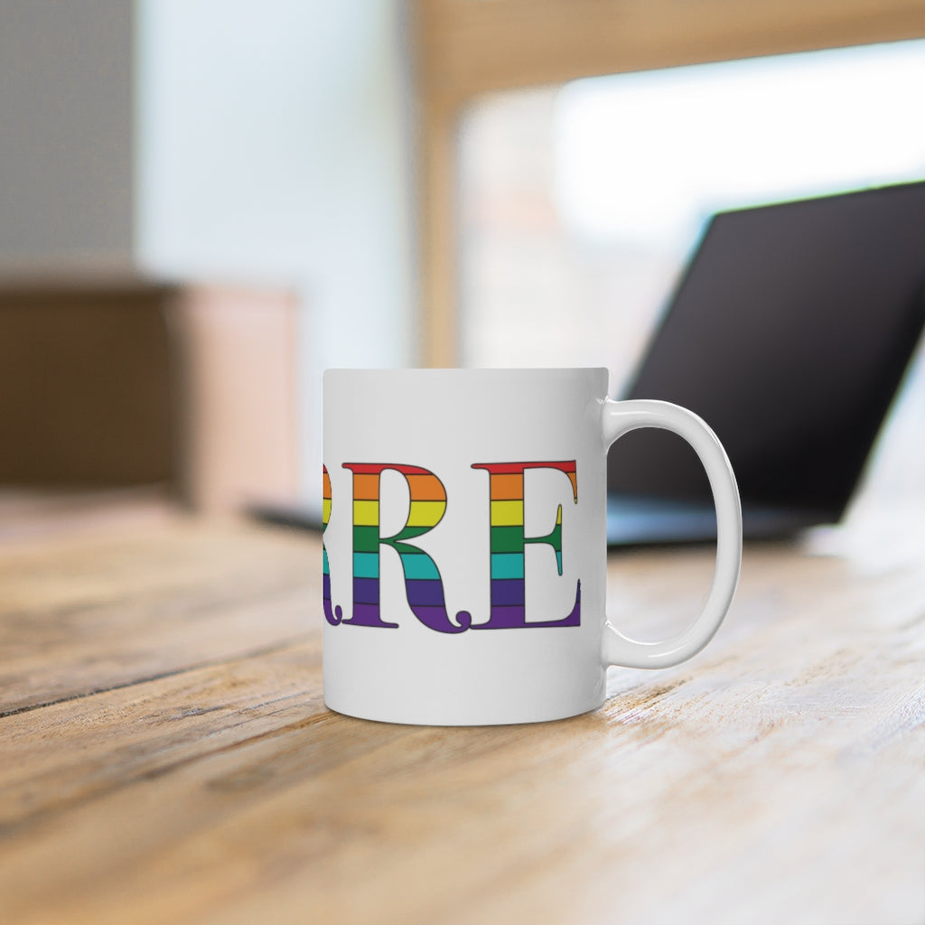 Barre Rainbow White Ceramic Mug