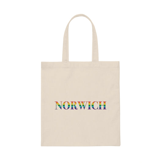 Norwich Rainbow Canvas Tote Bag