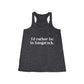I'd rather be in Saugatuck. Women's Flowy Racerback Tank