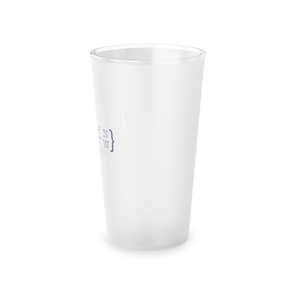 New Haven Coordinates Frosted Pint Glass, 16oz