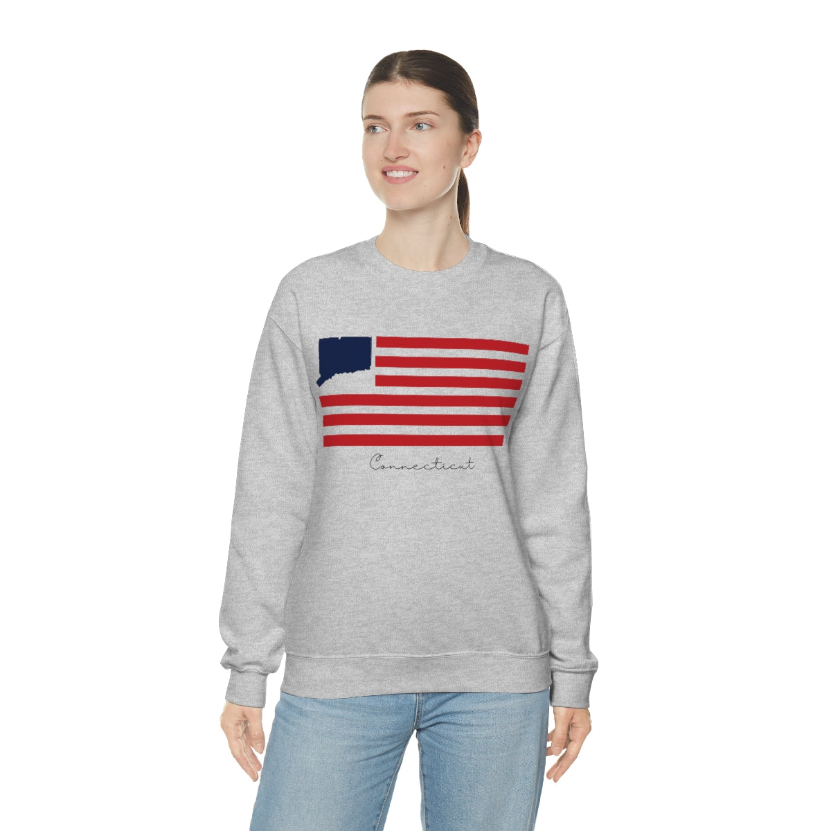 Connecticut Flag Unisex Heavy Blend™ Crewneck Sweatshirt