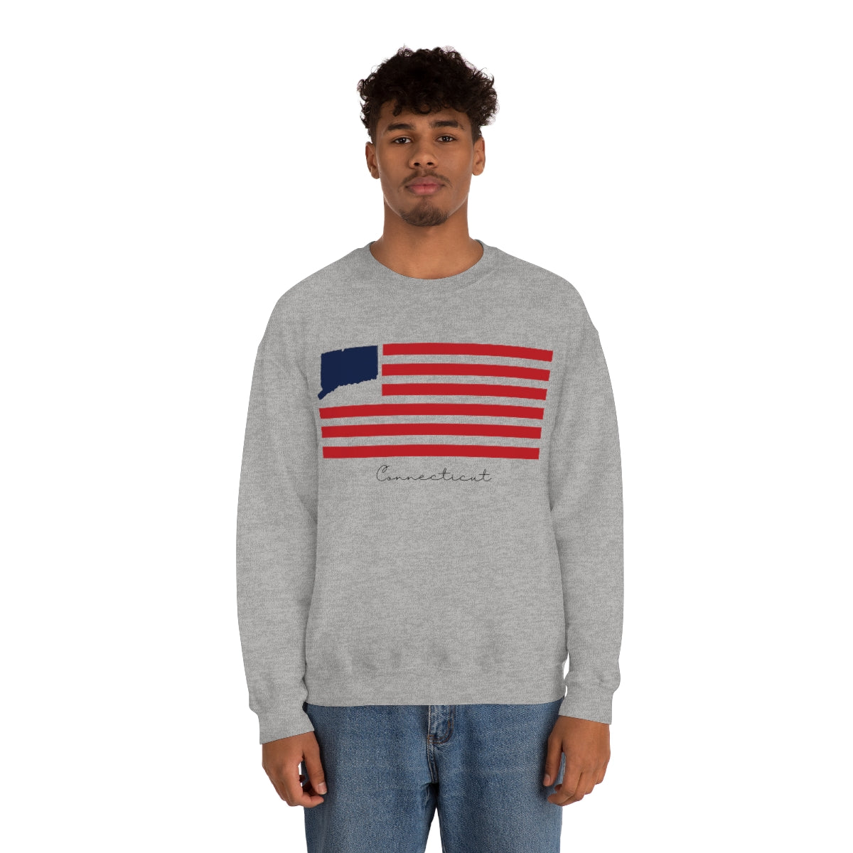 Connecticut Flag Unisex Heavy Blend™ Crewneck Sweatshirt