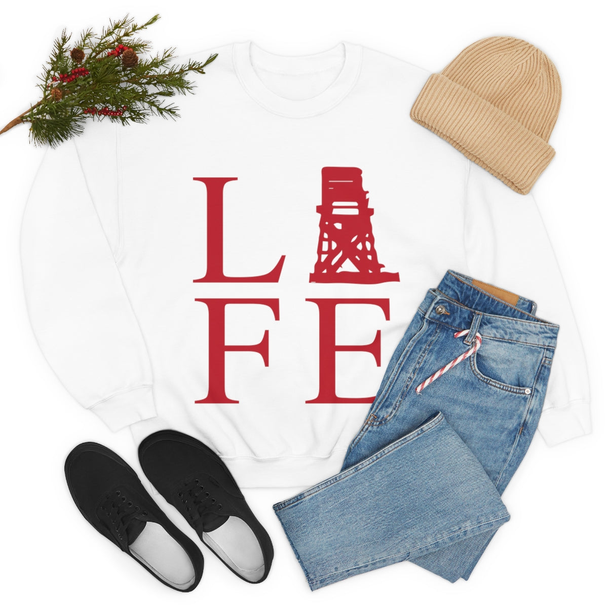 Fairfield Life (front) Unisex Heavy Blend™ Crewneck Sweatshirt