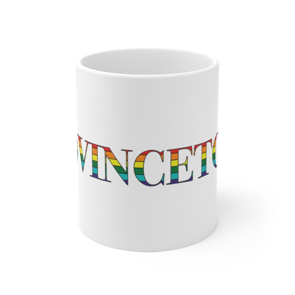 Provincetown Rainbow White Ceramic Mug