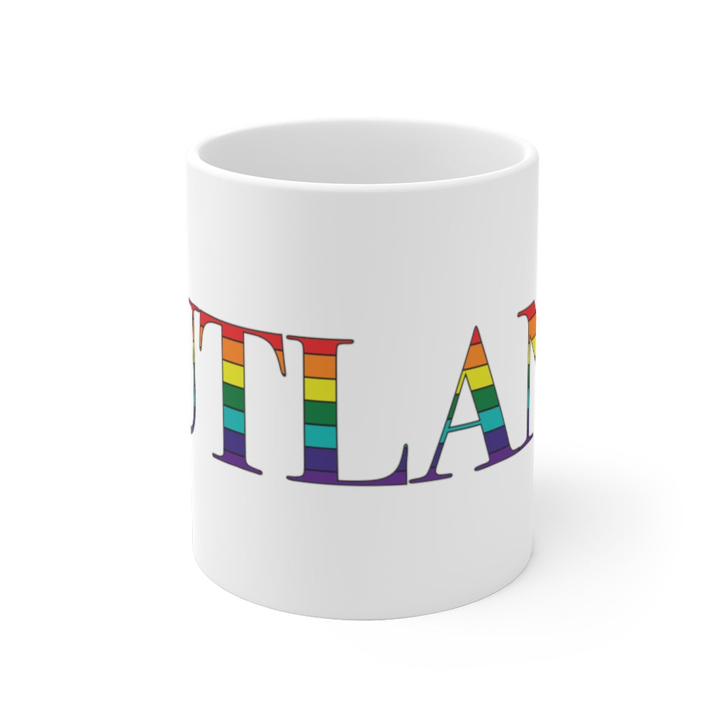 Rutland Rainbow White Ceramic Mug