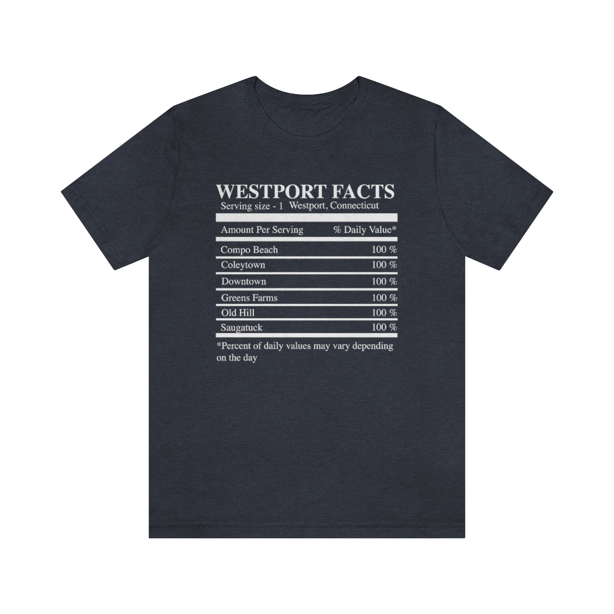 Westport Facts Unisex Jersey Short Sleeve Tee