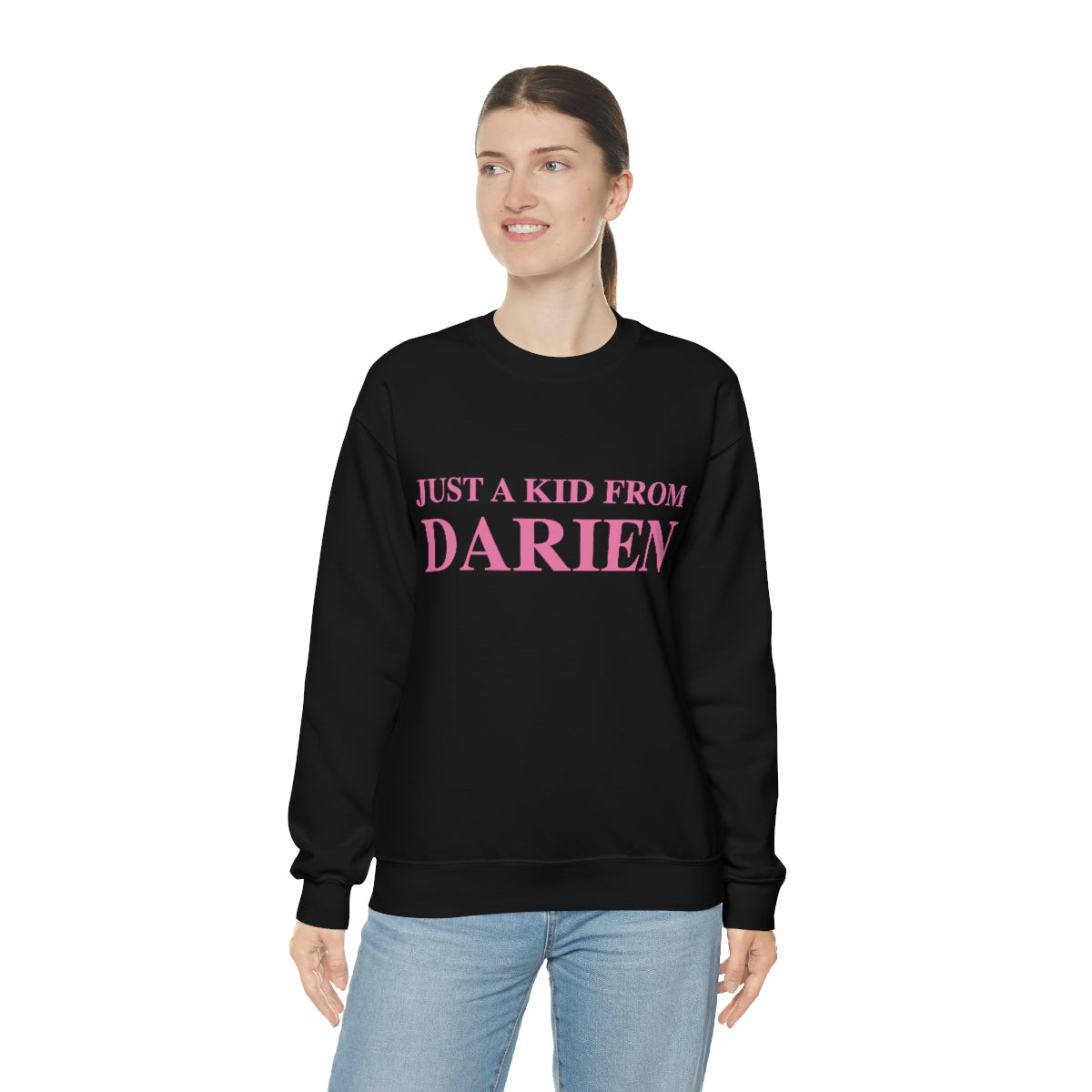 Just a kid from Darien Unisex Heavy Blend™ Crewneck Sweatshirt