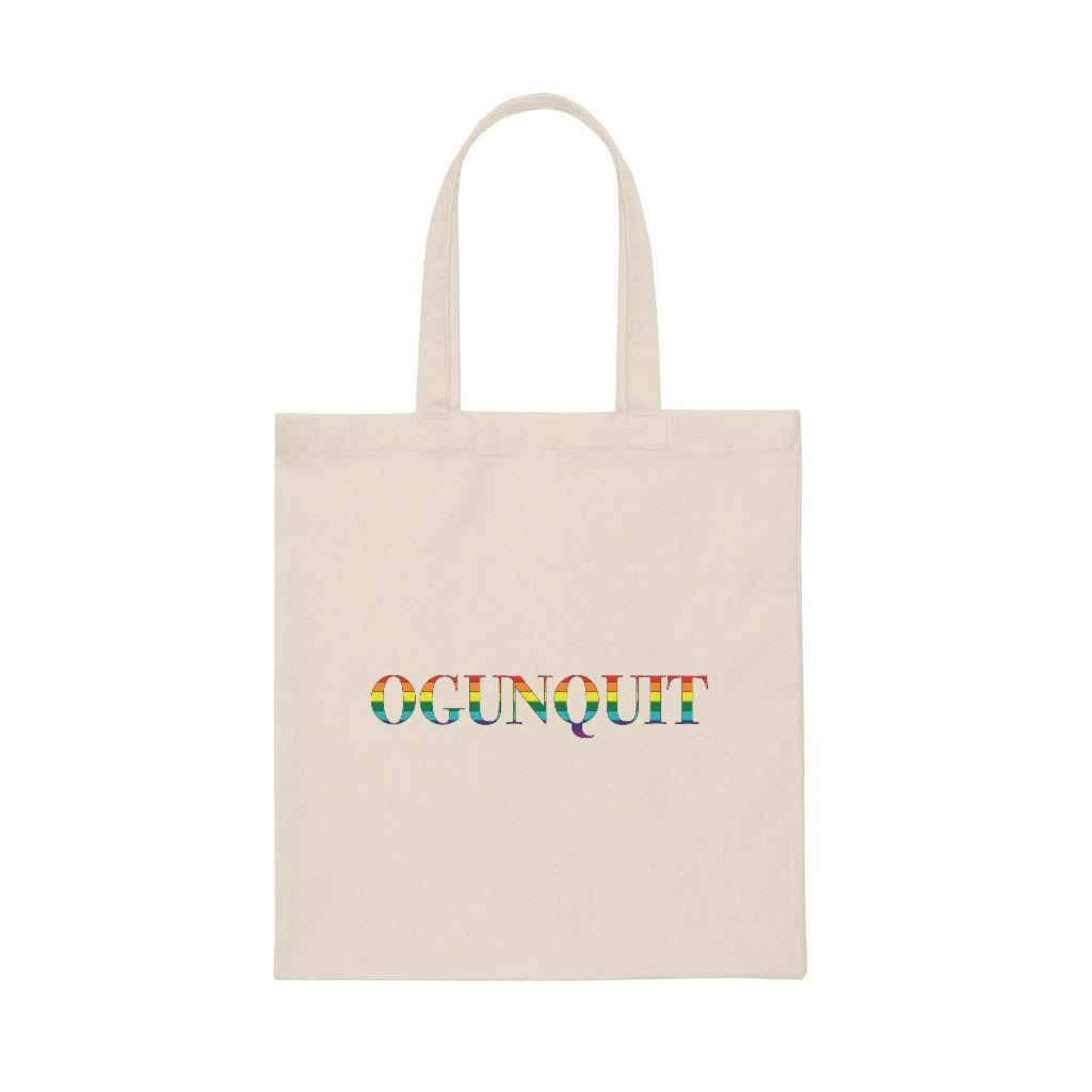 Ogunquit Rainbow  Canvas Tote Bag