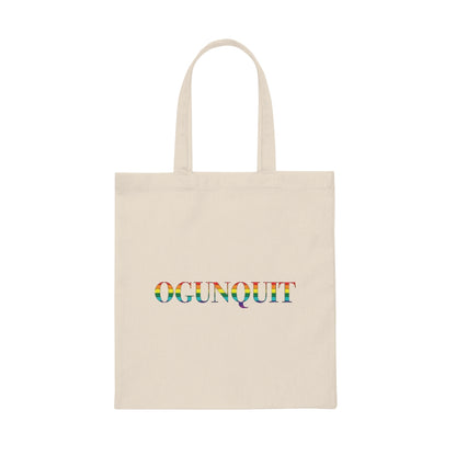 Ogunquit Rainbow  Canvas Tote Bag