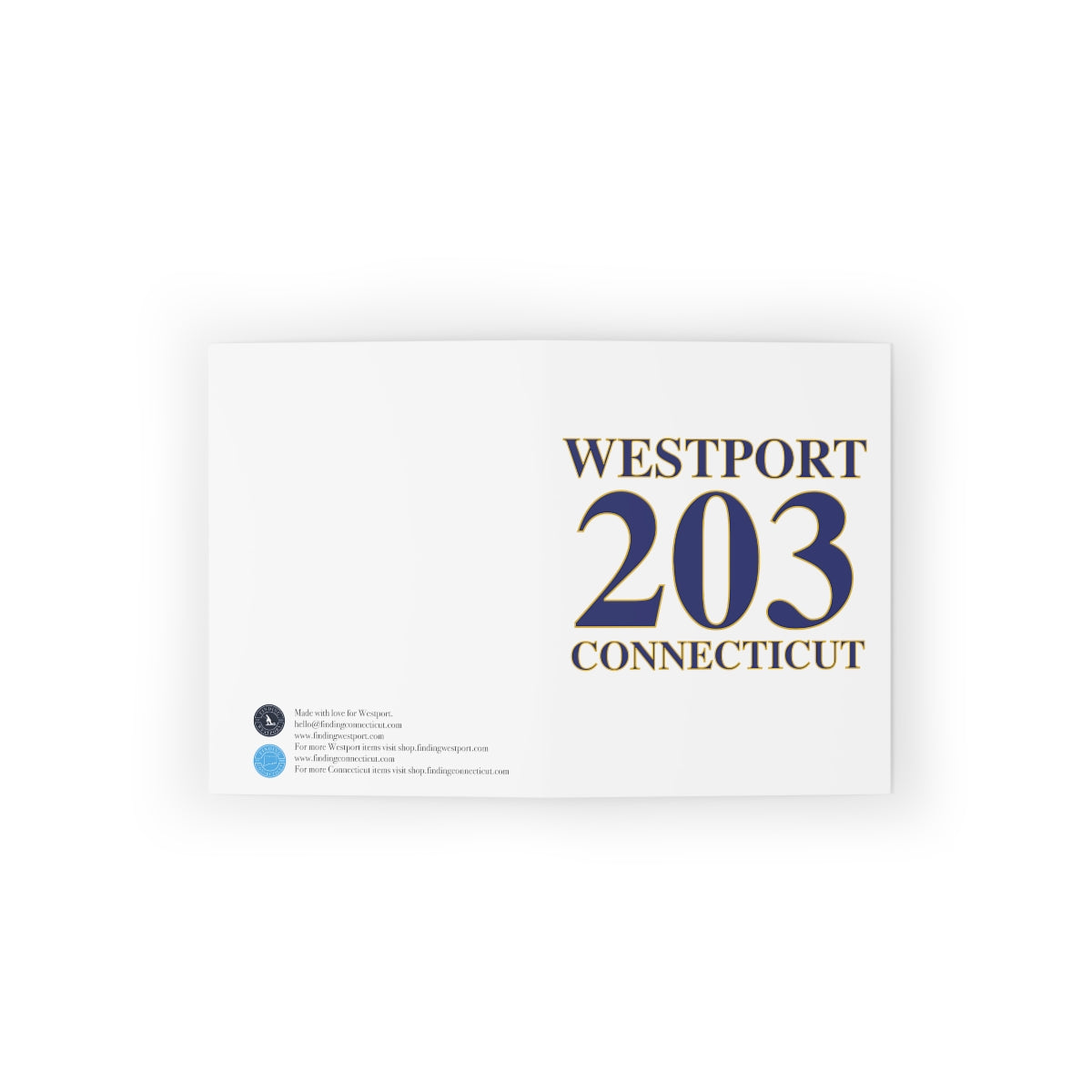 Westport 203 Connecticut Greeting cards (8, 16, and 24 pcs)