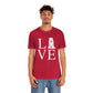 Fairfield Love (front) Unisex Jersey Short Sleeve Tee