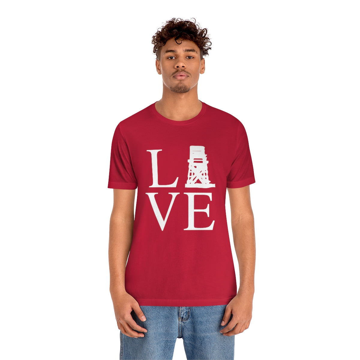 Fairfield Love (front) Unisex Jersey Short Sleeve Tee