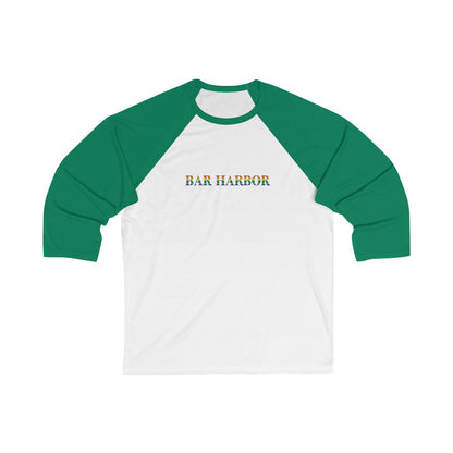 Bar Harbor Rainbow Unisex 3\4 Sleeve Baseball Tee