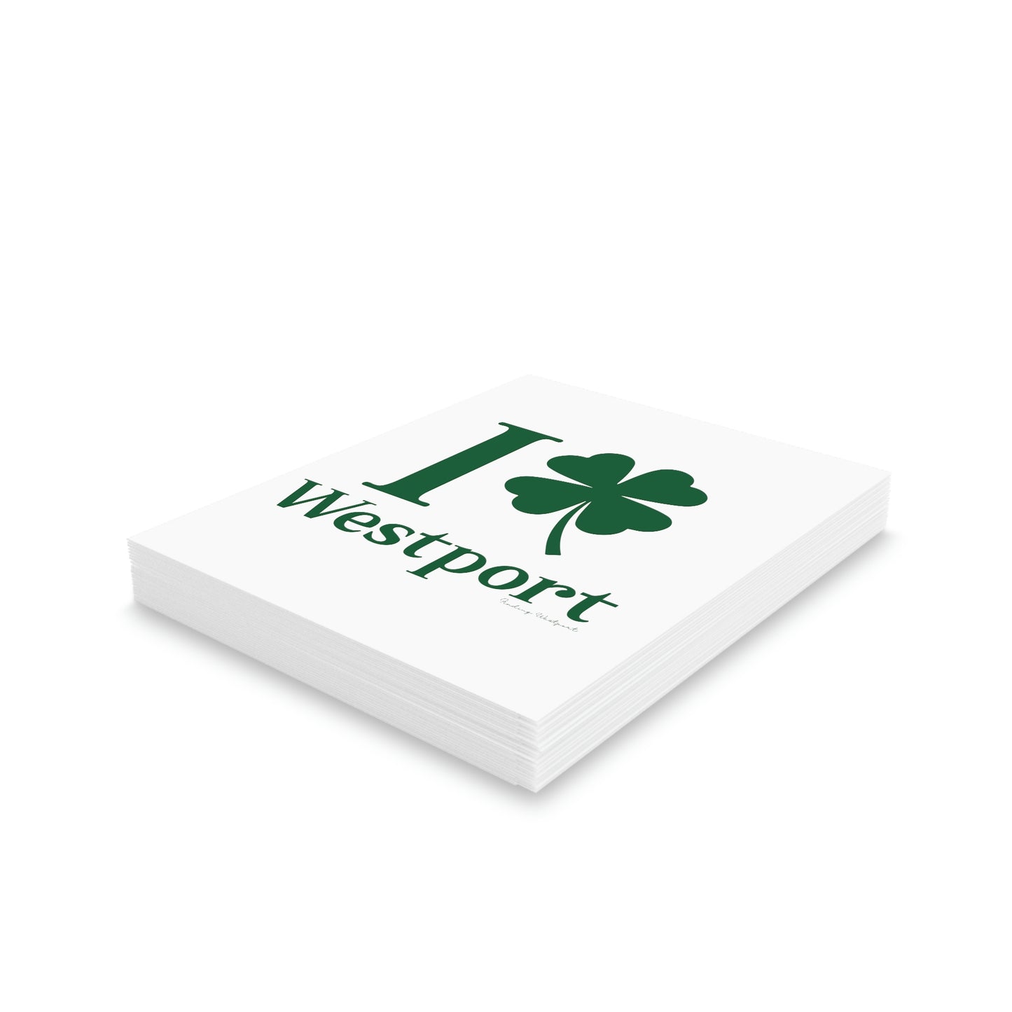 I Clover Westport (Green) Greeting cards (8, 16, and 24 pcs)