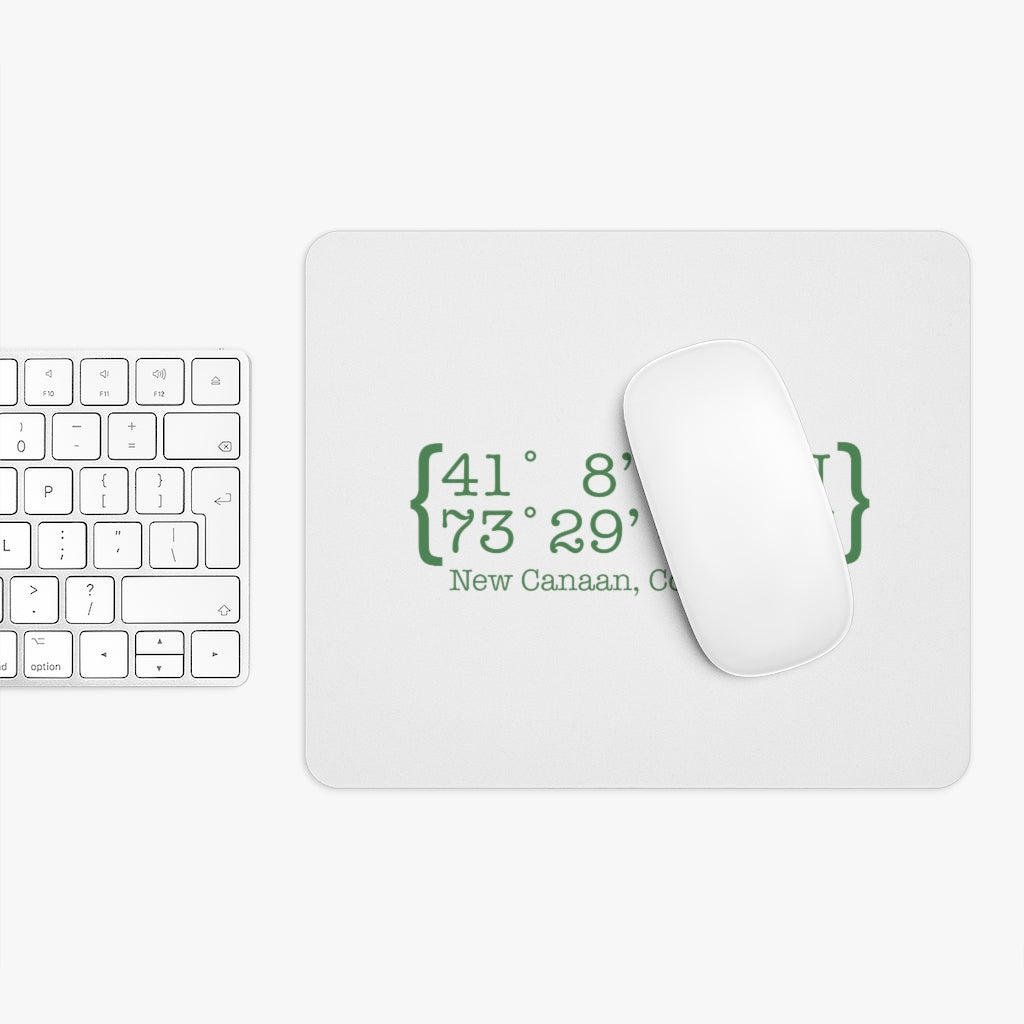 New Canaan Coordinates Mousepad  Does New Canaan, Connecticut always have a special place in your heart. The Coordinates collection marks the spot for the special place you have ties to.   Proceeds helps grow Finding New Canaan and Finding Connecticut's brand grow. 