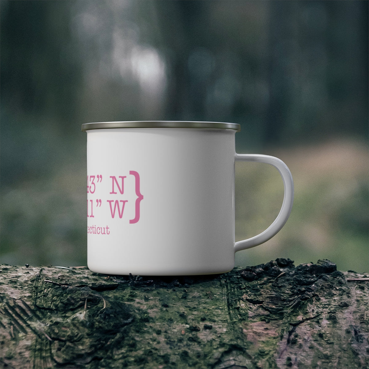 Darien Coordinates Enamel Camping Mug