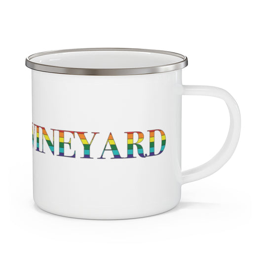 Martha's Vineyard Rainbow  Enamel Camping Mug