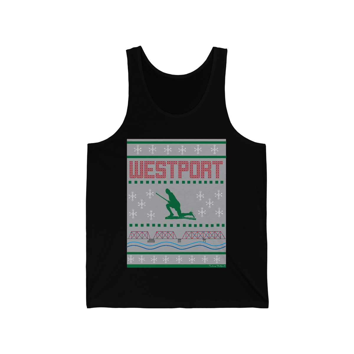 westport ugly christmas sweater unisex tank top 