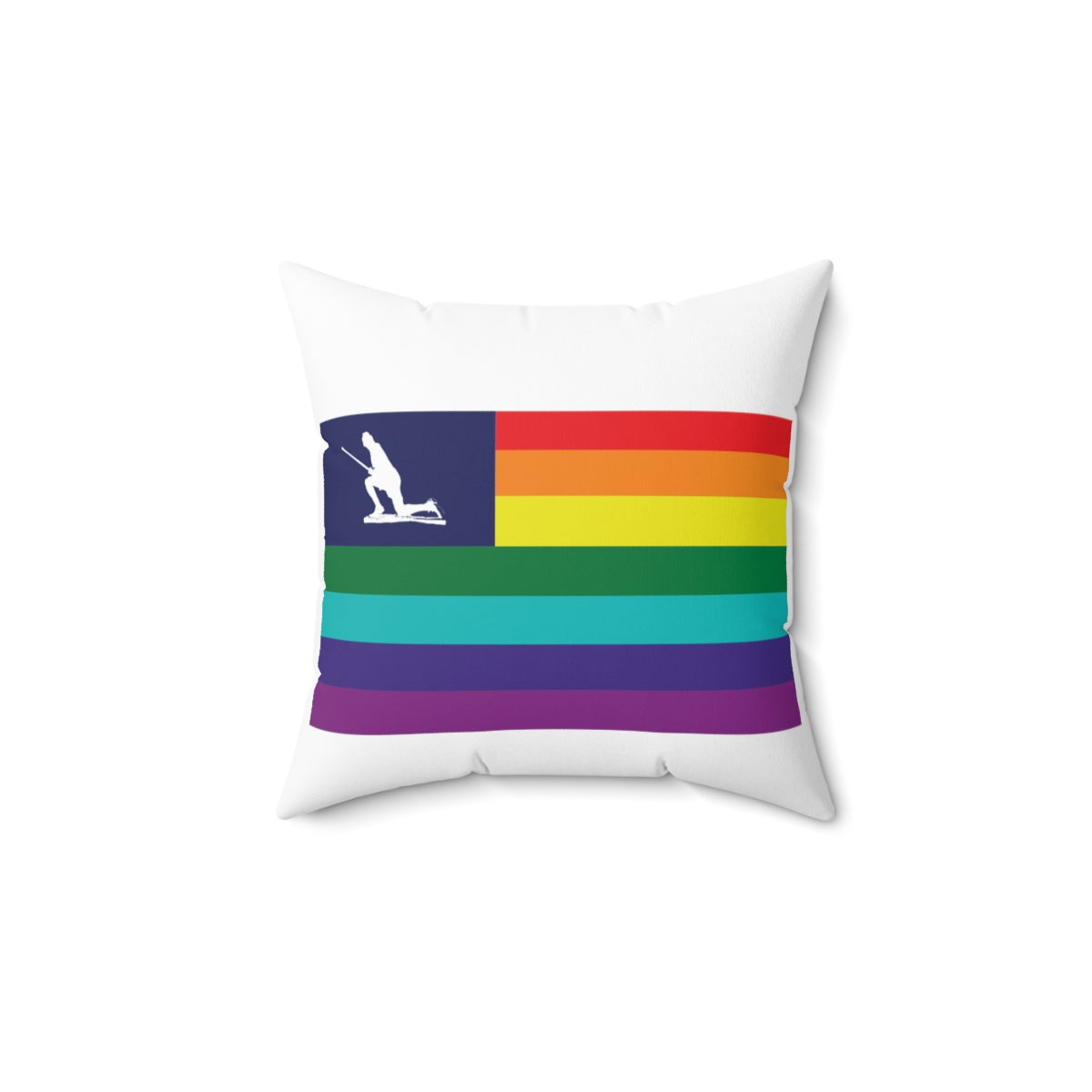 Minuteman Pride Flag Spun Polyester Square Pillow