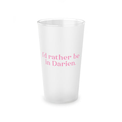 I'd rather be in darien ct pint glass and drinkware