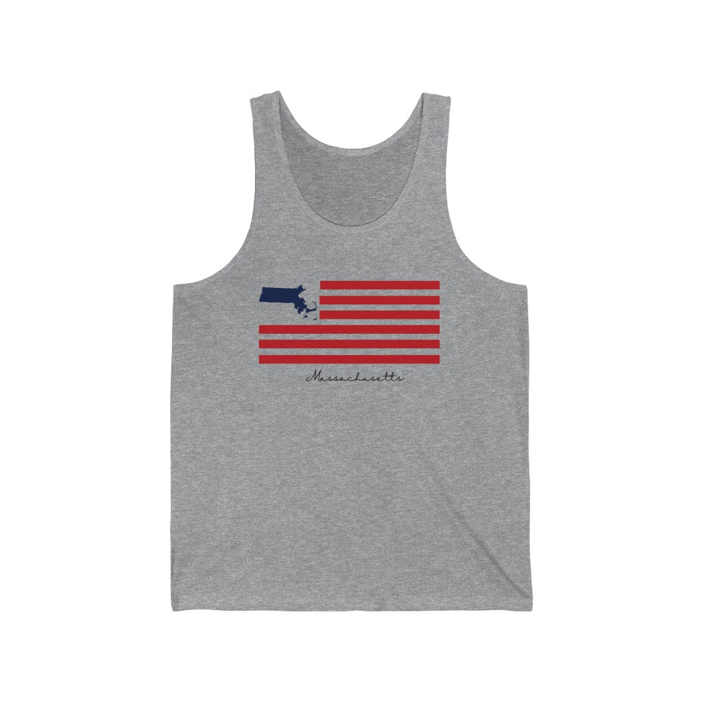 Massachusetts  American Flag collection has tee shirts, mugs, reusable bags, and other apparel and gifts. All proceeds goes to help build the Finding New England brand and get our website up and going. Free shipping on all products. 