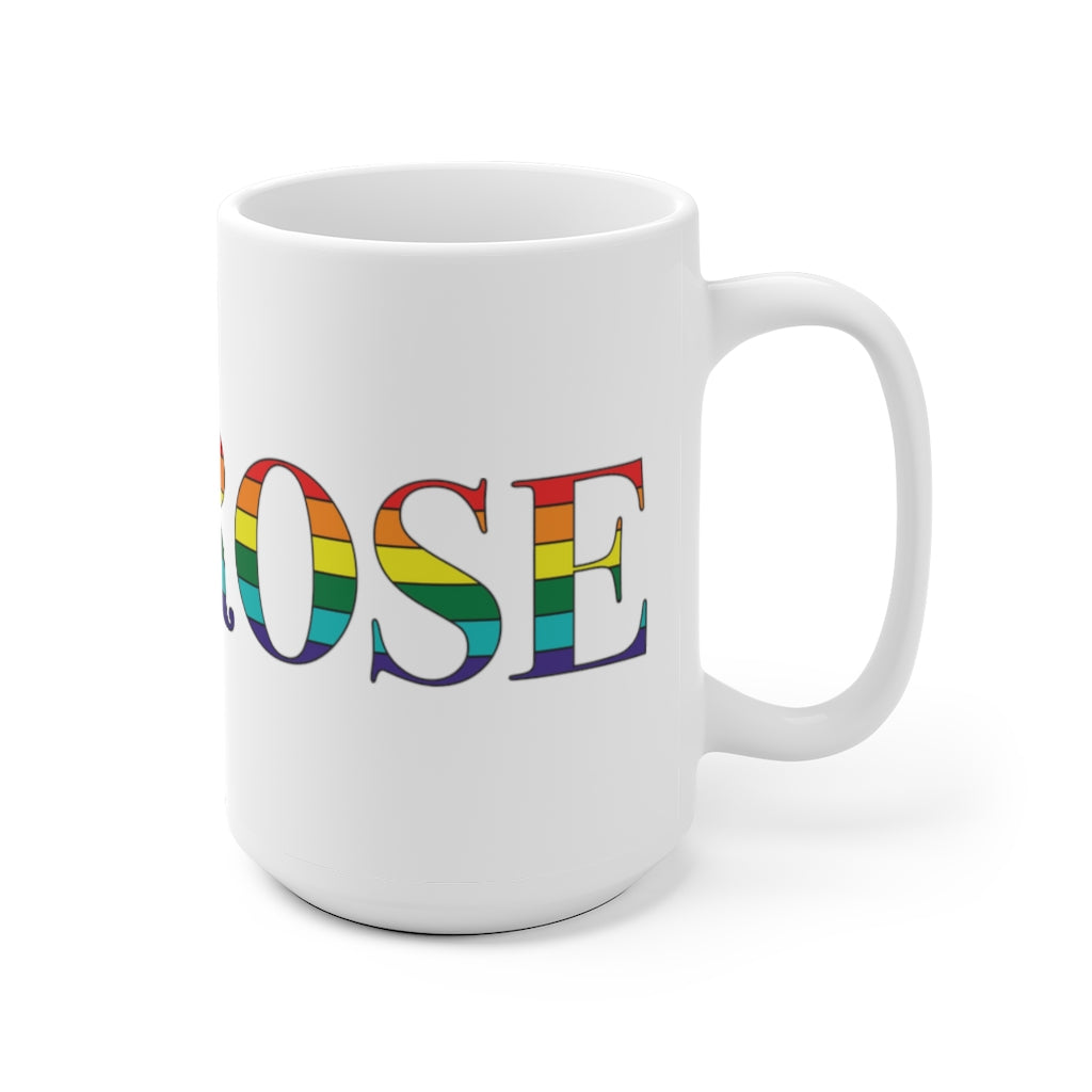 Melrose Rainbow White Ceramic Mug