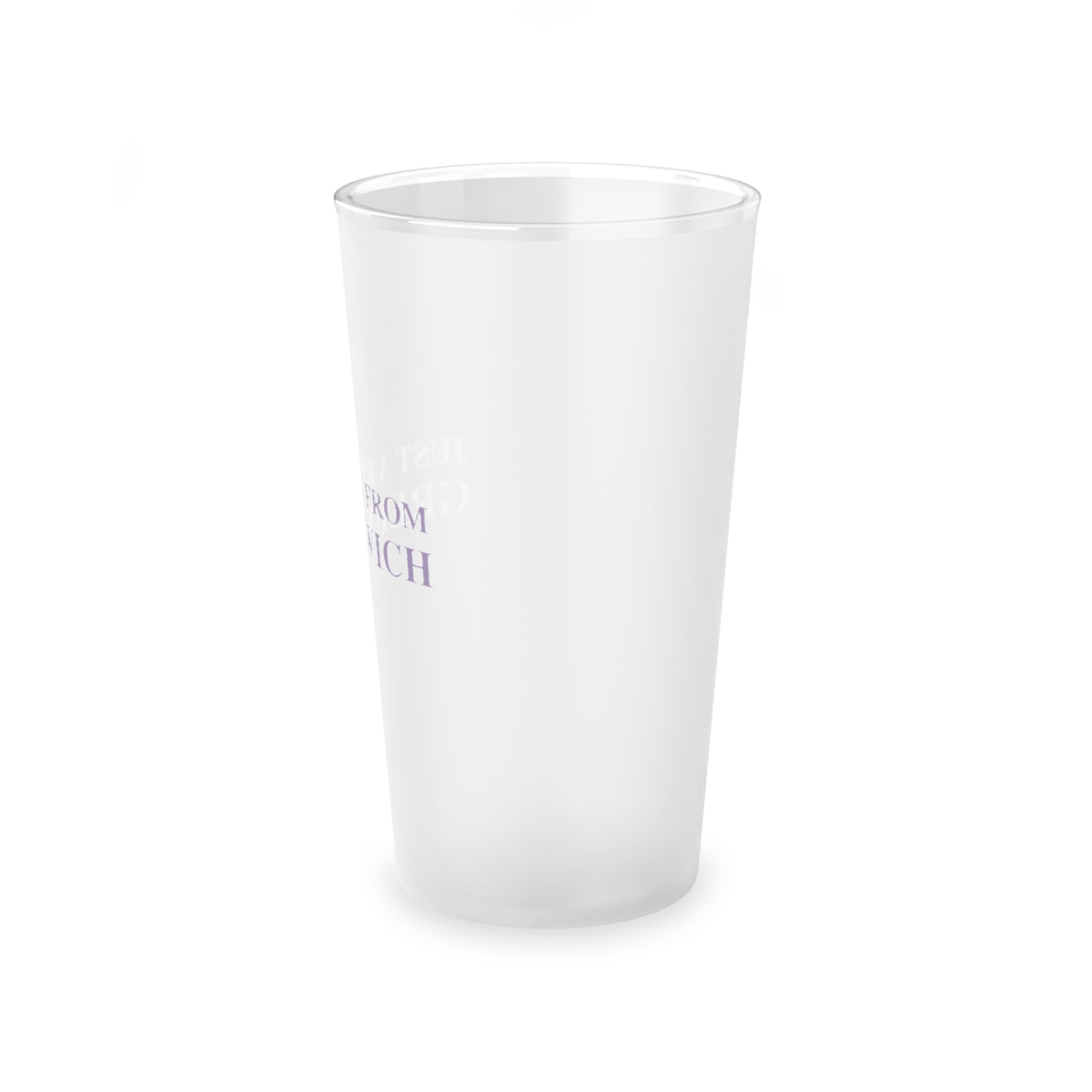 Just a kid from Greenwich Frosted Pint Glass, 16oz