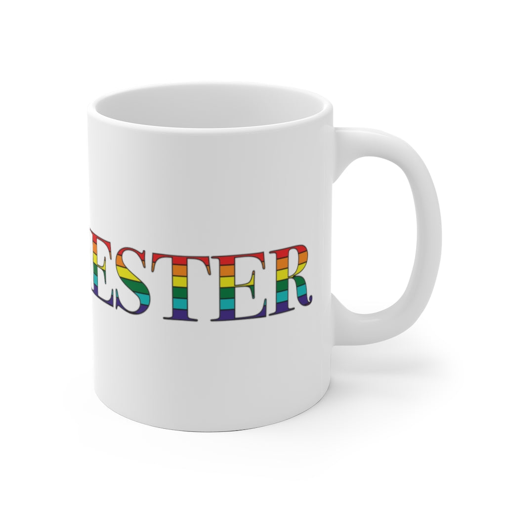 Worchester Rainbow White Ceramic Mug