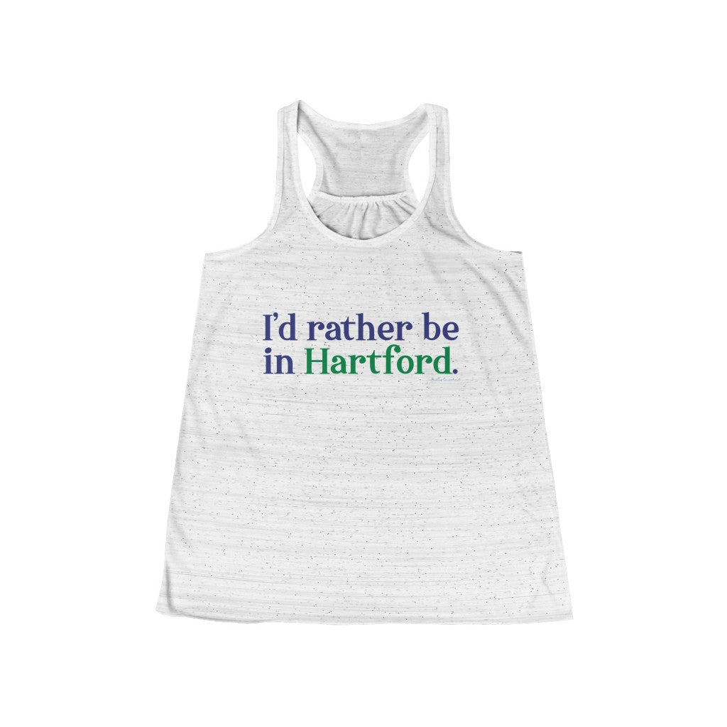 I’d rather be in Hartford Women's Flowy Racerback Tank  Proceeds of this collection go to help build Finding Connecticut’s website and brand. • Free USA shipping.   Click here to go to our home page 

i'd rather be in hartford // hartford connecticut flowy tank top shirt // finding connecticut