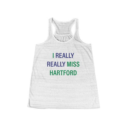 I Really Really Miss Hartford Women's Flowy Racerback Tank   Proceeds of this collection go to help Finding Connecticut’s website and brand. Free USA shipping.  Click here to go back to our home page

i really really miss hartford // hartfod connecticut womens tank top // finding connecticut
