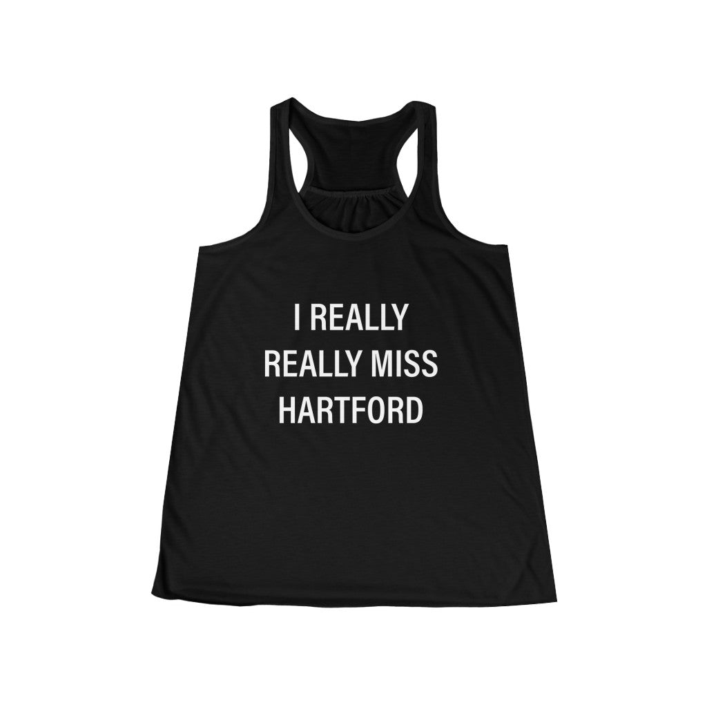 I Really Really Miss Hartford Women's Flowy Racerback Tank   Proceeds of this collection go to help Finding Connecticut’s website and brand. Free USA shipping.  Click here to go back to our home page

i really really miss hartford // hartford ct womens tank top // finding connecticut