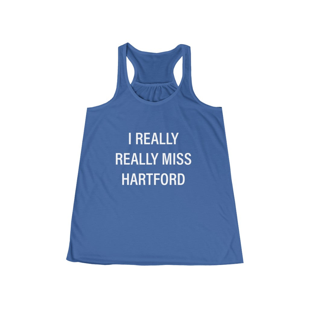 I Really Really Miss Hartford Women's Flowy Racerback Tank   Proceeds of this collection go to help Finding Connecticut’s website and brand. Free USA shipping.  Click here to go back to our home page

i really really miss hartford // hartford ct womens tank top // finding connecticut