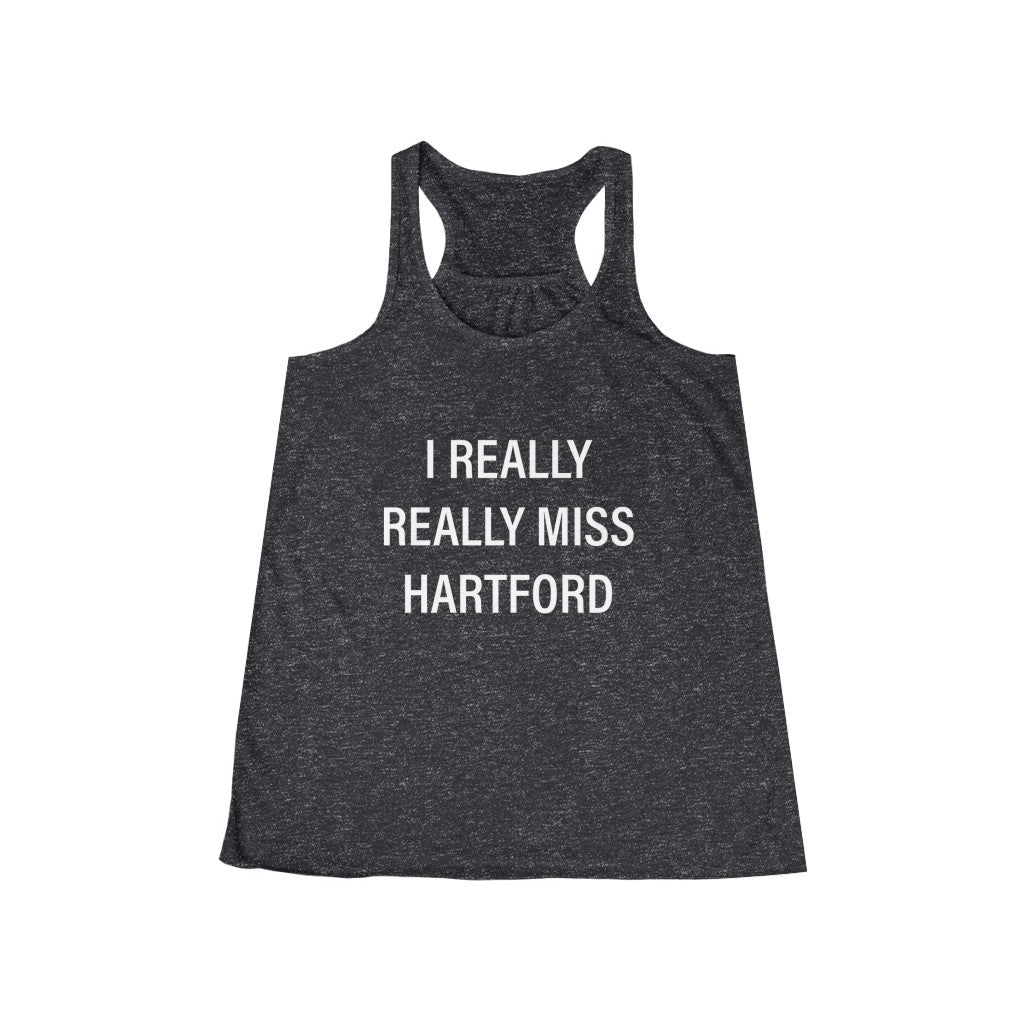 I Really Really Miss Hartford Women's Flowy Racerback Tank   Proceeds of this collection go to help Finding Connecticut’s website and brand. Free USA shipping.  Click here to go back to our home page

i really really miss hartford // hartford ct womens tank top // finding connecticut