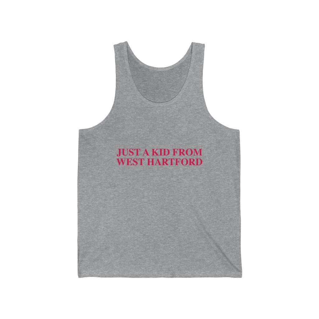 just a kid from West Hartford /// West Hartford connecticut tank top shirt // finding connecticut