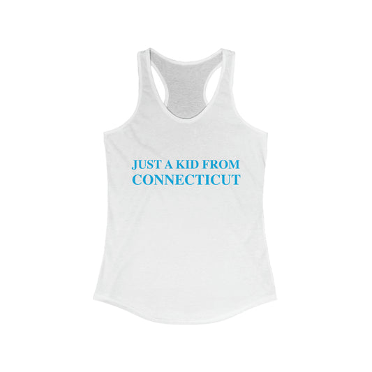 ct / connecticut womens tank top shirt 

just a kid from connecticut // Connecticut womens tank top shirt // finding conencticut 