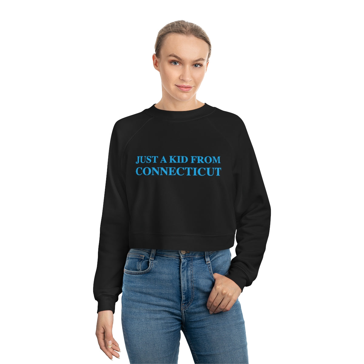 just a kid from connecticut // connecticut womens cropped sweatshirt // finding connecticut 