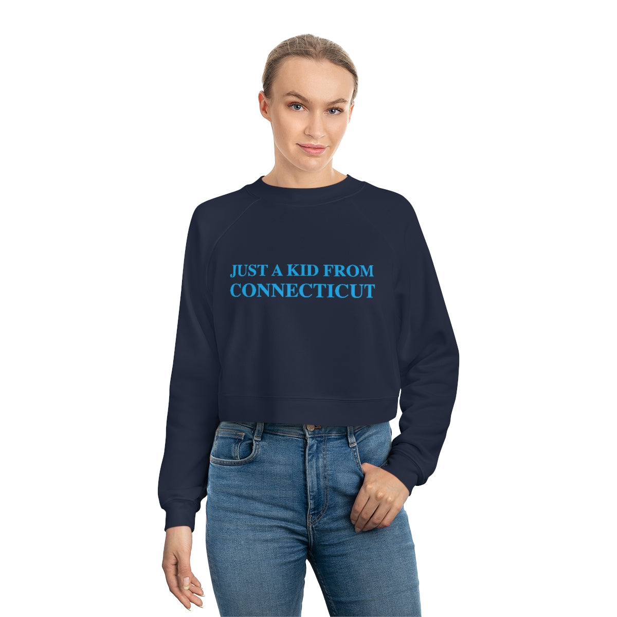 just a kid from connecticut // connecticut womens cropped sweatshirt // finding connecticut 