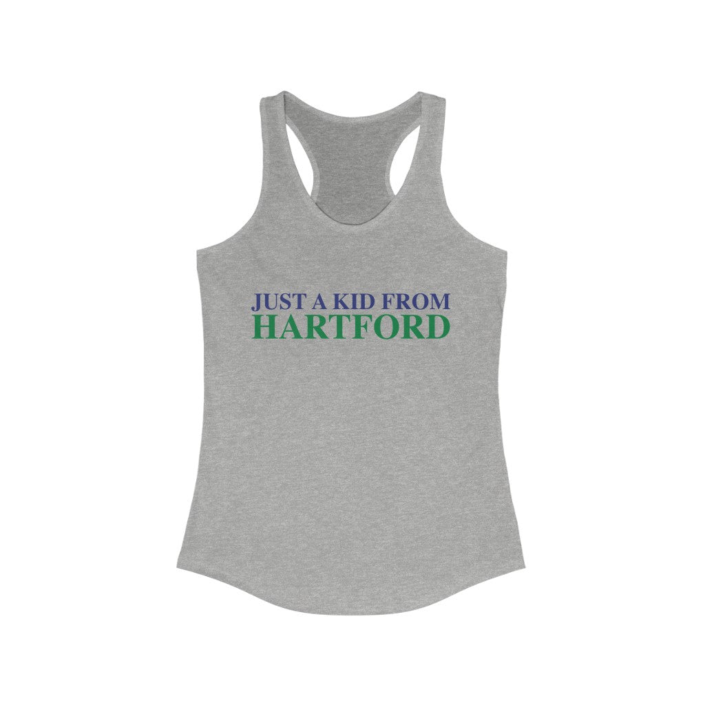 Just a kid from Hartford Women's Ideal Racerback Tank  Did you grow up in Hartford, Connecticut? Or know of someone who did? This collection is for someone who has those special Hartford memories.  Proceeds help grow Finding Connecticut's website and brand.   Click here to go back to our home page. 

just a kid  from hartford // hartford connecticut womens tank top shirt // finding connecticut 