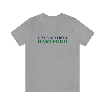Just a kid from Hartford Unisex Jersey Short Sleeve Tee  Did you grow up in Hartford, Connecticut? Or know of someone who did? This collection is for someone who has those special Hartford memories.  Proceeds help grow Finding Connecticut's website and brand.   Click here to go back to our home page. 

just a kid from hartford // hartford connecticutt shirt // finding connecticut