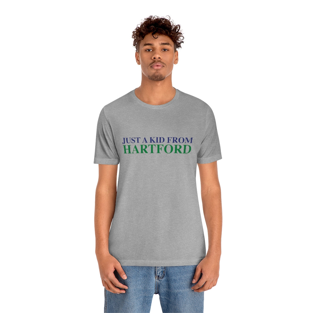Just a kid from Hartford Unisex Jersey Short Sleeve Tee  Did you grow up in Hartford, Connecticut? Or know of someone who did? This collection is for someone who has those special Hartford memories.  Proceeds help grow Finding Connecticut's website and brand.   Click here to go back to our home page. 
just a kid from hartford // hartford connecticutt shirt // finding connecticut