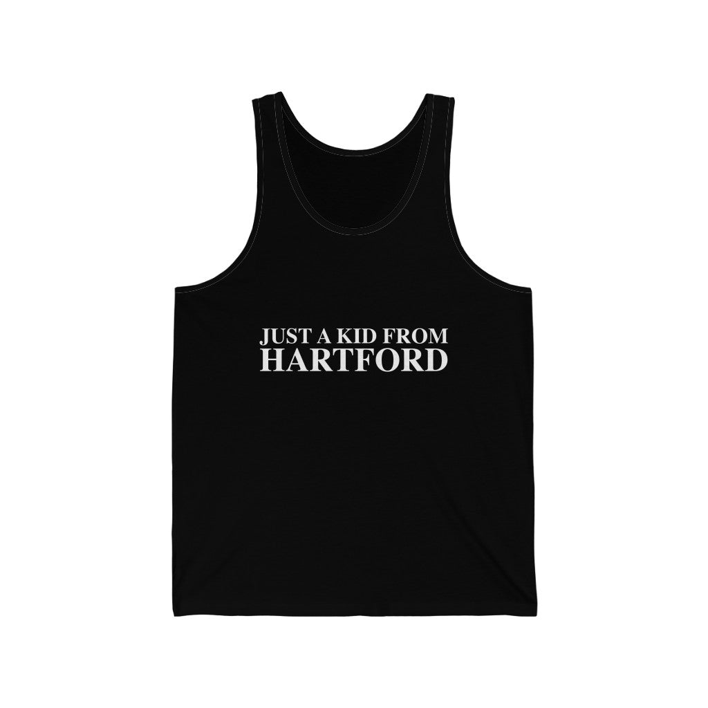 Just a kid from Hartford Unisex Jersey Tank   Did you grow up in Hartford, Connecticut? Or know of someone who did? This collection is for someone who has those special Hartford memories.  Proceeds help grow Finding Connecticut's website and brand.   Click here to go back to our home page. 

just a kid from hartord // hartford ct unisex tank top shirt // finding connecticut