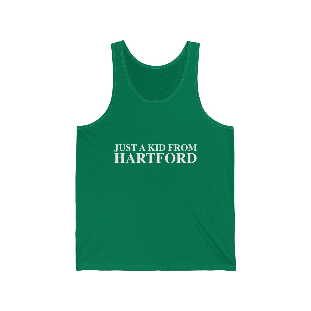 Just a kid from Hartford Unisex Jersey Tank   Did you grow up in Hartford, Connecticut? Or know of someone who did? This collection is for someone who has those special Hartford memories.  Proceeds help grow Finding Connecticut's website and brand.   Click here to go back to our home page. 

just a kid from hartord // hartford ct unisex tank top shirt // finding connecticut