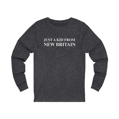 just a kid from new britain // new britain ct long sleeve t shirt // finding connecticut 